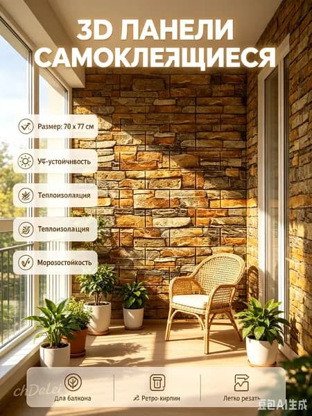 Панели самоклеящиеся для стен мягкие стеновые панели под кирпич 70x77 см, 3D обои для внутренней отделки, влагостойкие ретро плитки из вспененного полиэтилена для кухни, прихожей и гостиной