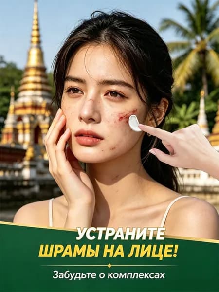 Крем, используемый для удаления шрамов. Быстро удаляет шрамы, растяжки, следы от угревой сыпи и ожоги. Мягкий и не вызывающий раздражения, подходит как для мужчин, так и для женщин. 18 граммов